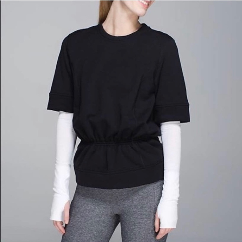 Lululemon peplum fleece pullover